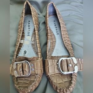 Rampage Tan Flats Comfortable Loafers